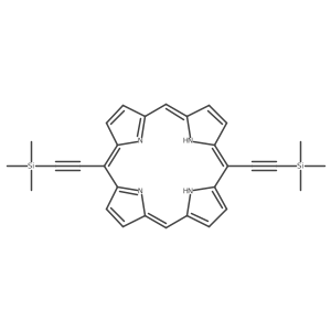 5,15-Bis((trimethylsilyl)ethynyl)porphyrin结构式