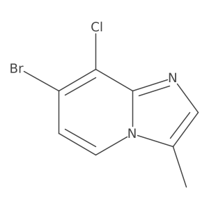 7-Bromo-8-chloro-3-methylimidazo[1,2-a]pyridine结构式