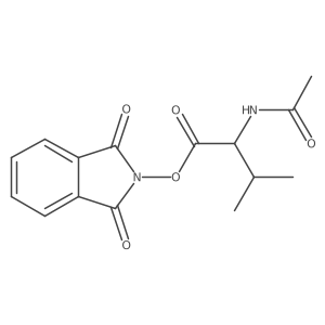 1,3-dioxo-2,3-dihydro-1H-isoindol-2-yl (2R)-2-acetamido-3-methylbutanoate Structure