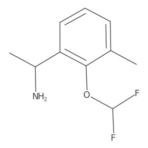 (1R)-1-[2-(difluoromethoxy)-3-methylphenyl]ethan-1-amine Structure