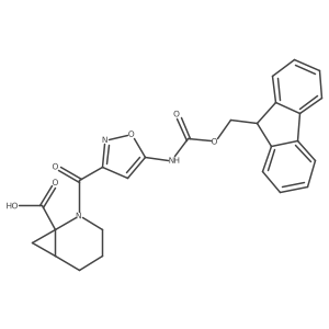 rac-(1R,6S)-2-[5-({[(9H-fluoren-9-yl)methoxy]carbonyl}amino)-1,2-oxazole-3-carbonyl]-2-azabicyclo[4.1.0]heptane-1-carboxylic acid Structure