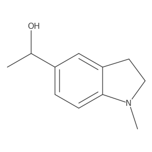 (1R)-1-(1-methyl-2,3-dihydro-1H-indol-5-yl)ethan-1-ol结构式