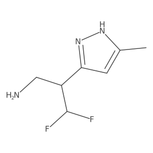 3,3-difluoro-2-(5-methyl-1H-pyrazol-3-yl)propan-1-amine Structure