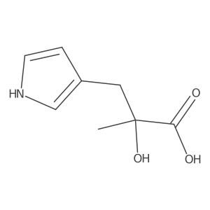 2-hydroxy-2-methyl-3-(1H-pyrrol-3-yl)propanoic acid结构式