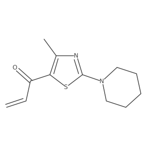 1-[4-Methyl-2-(piperidin-1-yl)-1,3-thiazol-5-yl]prop-2-en-1-one结构式