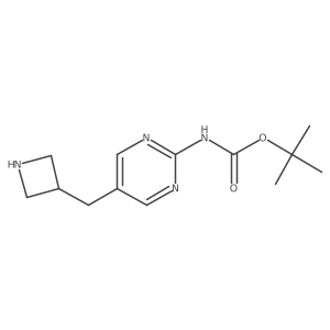 tert-butyl N-{5-[(azetidin-3-yl)methyl]pyrimidin-2-yl}carbamate结构式