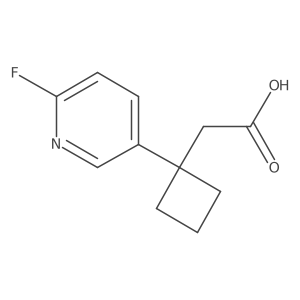 2-[1-(6-Fluoropyridin-3-yl)cyclobutyl]acetic acid结构式