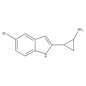 2-(5-bromo-1H-indol-2-yl)cyclopropan-1-amine结构式