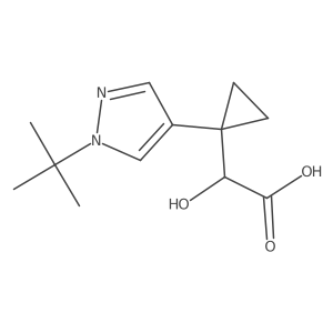 2-[1-(1-tert-butyl-1H-pyrazol-4-yl)cyclopropyl]-2-hydroxyacetic acid结构式