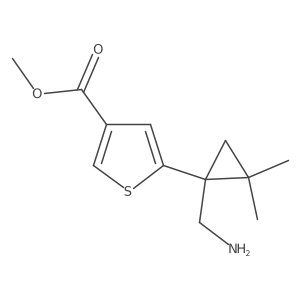 Methyl 5-[1-(aminomethyl)-2,2-dimethylcyclopropyl]thiophene-3-carboxylate Structure