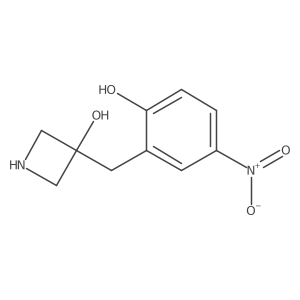 3-[(2-Hydroxy-5-nitrophenyl)methyl]azetidin-3-ol结构式
