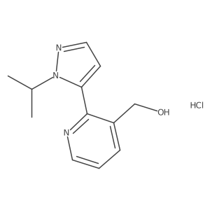 (2-(1-isopropyl-1H-pyrazol-5-yl)pyridin-3-yl)methanol hydrochloride Structure