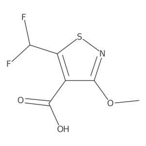 5-(Difluoromethyl)-3-methoxy-1,2-thiazole-4-carboxylic acid Structure