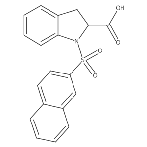 1-Naphthalen-2-ylsulfonyl-2,3-dihydroindole-2-carboxylic acid Structure