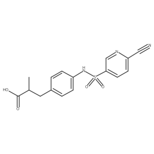3-[4-(6-Cyanopyridine-3-sulfonamido)phenyl]-2-methylpropanoic acid Structure