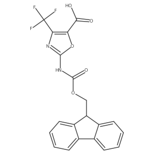 2-((((9H-Fluoren-9-yl)methoxy)carbonyl)amino)-4-(trifluoromethyl)oxazole-5-carboxylic acid Structure
