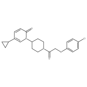 2-{1-[2-(4-Chlorophenoxy)acetyl]piperidin-4-yl}-6-cyclopropyl-2,3-dihydropyridazin-3-one Structure