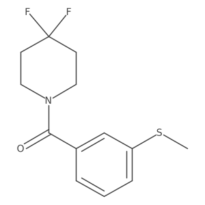 4,4-Difluoro-1-[3-(methylsulfanyl)benzoyl]piperidine结构式