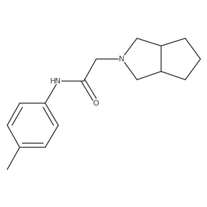 N-(4-methylphenyl)-2-{octahydrocyclopenta[c]pyrrol-2-yl}acetamide结构式