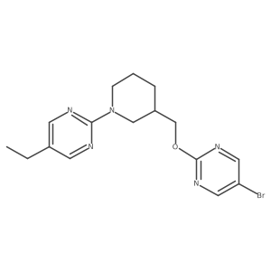 2-(3-{[(5-Bromopyrimidin-2-yl)oxy]methyl}piperidin-1-yl)-5-ethylpyrimidine Structure