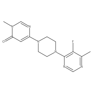 6-[4-(5-Fluoro-6-methylpyrimidin-4-yl)piperazin-1-yl]-3-methyl-3,4-dihydropyrimidin-4-one结构式