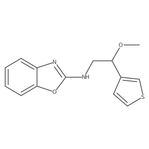 N-[2-methoxy-2-(thiophen-3-yl)ethyl]-1,3-benzoxazol-2-amine结构式