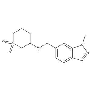 3-(((1-Methyl-1H-indazol-6-yl)methyl)amino)tetrahydro-2H-thiopyran 1,1-dioxide Structure