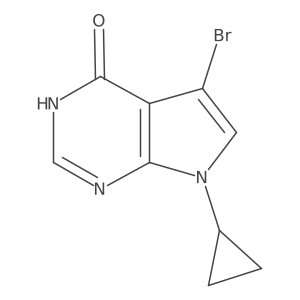 5-bromo-7-cyclopropyl-3,7-dihydro-4H-Pyrrolo[2,3-d]pyrimidin-4-one结构式