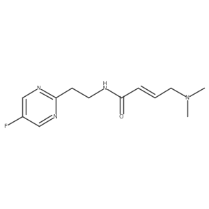 (2E)-4-(dimethylamino)-N-[2-(5-fluoropyrimidin-2-yl)ethyl]but-2-enamide结构式