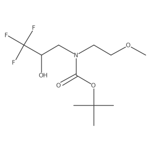 tert-butyl N-(2-methoxyethyl)-N-(3,3,3-trifluoro-2-hydroxypropyl)carbamate结构式
