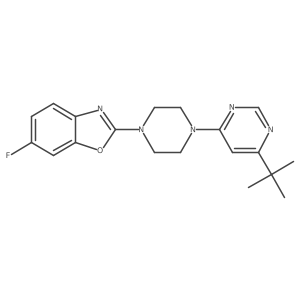 2-[4-(6-Tert-butylpyrimidin-4-yl)piperazin-1-yl]-6-fluoro-1,3-benzoxazole结构式
