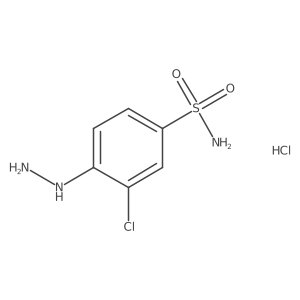 3-Chloro-4-hydrazino-benzenesulphonamide hydrochloride结构式