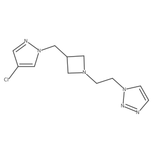1-(2-{3-[(4-chloro-1H-pyrazol-1-yl)methyl]azetidin-1-yl}ethyl)-1H-1,2,3-triazole结构式