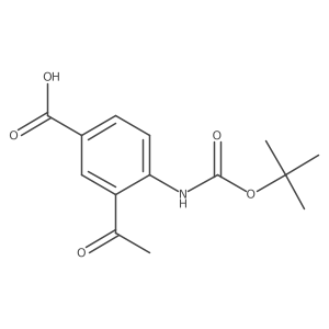 3-Acetyl-4-{[(tert-butoxy)carbonyl]amino}benzoic acid Structure