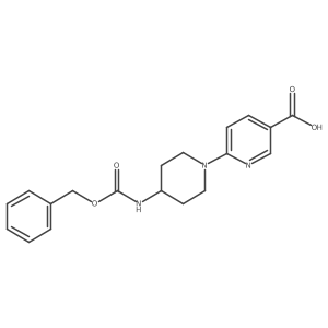 6-(4-{[(Benzyloxy)carbonyl]amino}piperidin-1-yl)pyridine-3-carboxylic acid结构式