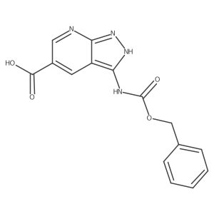 3-{[(benzyloxy)carbonyl]amino}-1H-pyrazolo[3,4-b]pyridine-5-carboxylic acid Structure