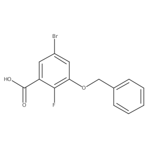 3-(Benzyloxy)-5-bromo-2-fluorobenzoic acid结构式