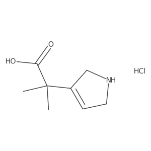 2-(2,5-dihydro-1H-pyrrol-3-yl)-2-methylpropanoic acid hydrochloride Structure