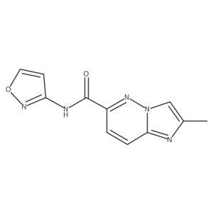2-methyl-N-(1,2-oxazol-3-yl)imidazo[1,2-b]pyridazine-6-carboxamide结构式