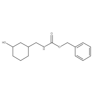 rac-benzyl N-{[(1R,3S)-3-hydroxycyclohexyl]methyl}carbamate结构式