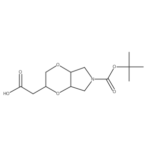2-{6-[(tert-butoxy)carbonyl]-hexahydro-2H-[1,4]dioxino[2,3-c]pyrrol-2-yl}acetic acid结构式