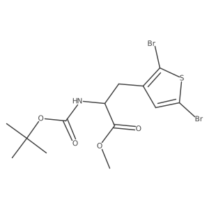 Methyl 2-{[(tert-butoxy)carbonyl]amino}-3-(2,5-dibromothiophen-3-yl)propanoate结构式
