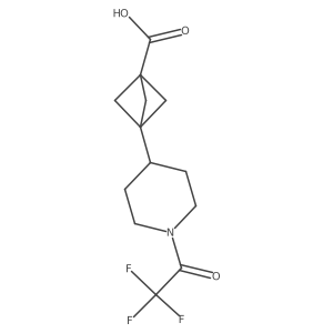 3-[1-(2,2,2-Trifluoroacetyl)piperidin-4-yl]bicyclo[1.1.1]pentane-1-carboxylic acid Structure