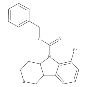 benzyl 6-bromo-1H,3H,4H,4aH,5H,9bH-thiopyrano[4,3-b]indole-5-carboxylate Structure