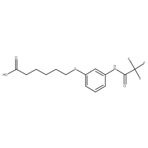 6-{[3-(2,2,2-Trifluoroacetamido)phenyl]sulfanyl}hexanoic acid Structure