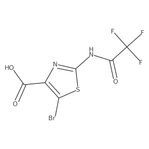 5-Bromo-2-(2,2,2-trifluoroacetamido)-1,3-thiazole-4-carboxylic acid结构式