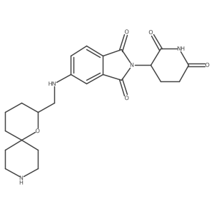 2-(2,6-dioxopiperidin-3-yl)-5-[({1-oxa-9-azaspiro[5.5]undecan-2-yl}methyl)amino]-2,3-dihydro-1H-isoindole-1,3-dione Structure