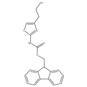 (9H-fluoren-9-yl)methyl N-[4-(2-hydroxyethyl)-1,3-thiazol-2-yl]carbamate结构式