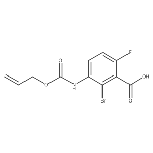 2-Bromo-6-fluoro-3-{[(prop-2-en-1-yloxy)carbonyl]amino}benzoic acid Structure