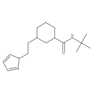 N-tert-butyl-1-[2-(1H-pyrazol-1-yl)ethyl]piperidine-3-carboxamide Structure